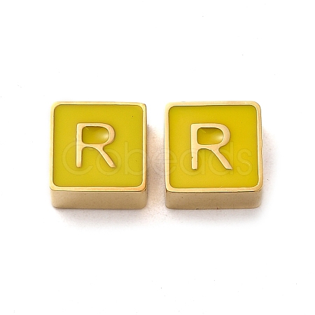 304 Stainless Steel Enamel Beads STAS-L022-293G-R-1