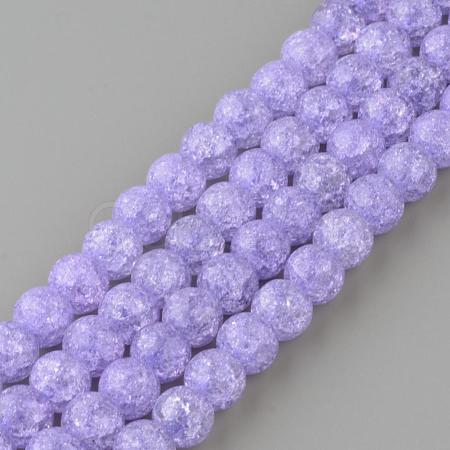 Synthetic Crackle Quartz Beads Strands GLAA-S134-6mm-15-1