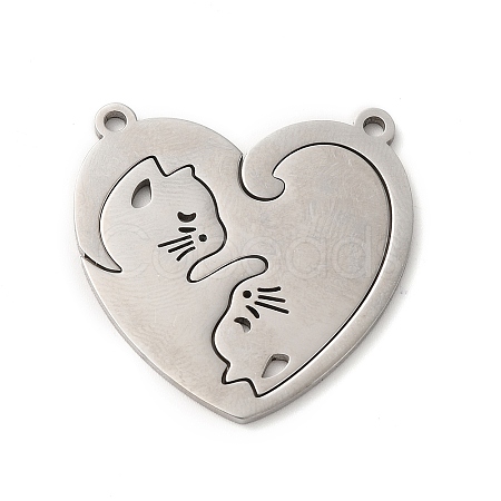 Non-Tarnish 304 Stainless Steel Split Pendants STAS-H212-16P-1