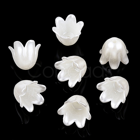 Spray Paint ABS Plastic Imitation Pearl Beads MACR-N013-001F-1