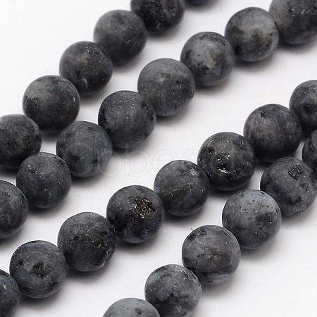 Natural Larvikite Beads Strands G-D692-4mm-1