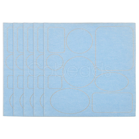 5 Sheets Denim Self-adhesive Patches PATC-TA0001-61A-1
