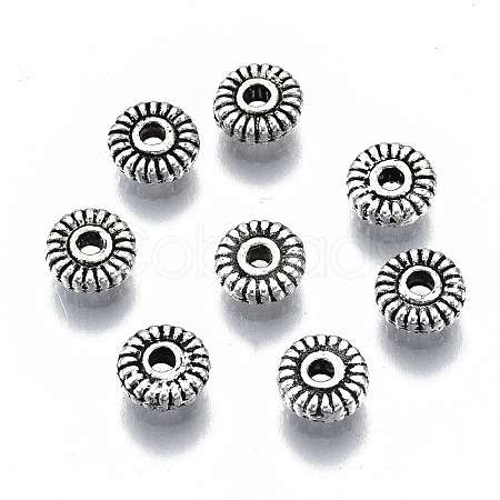 Tibetan Style Alloy Spacer Beads TIBEP-S319-117AS-RS-1