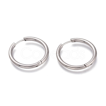 Tarnish Resistant 201 Stainless Steel Huggie Hoop Earrings EJEW-O095-05-13-1