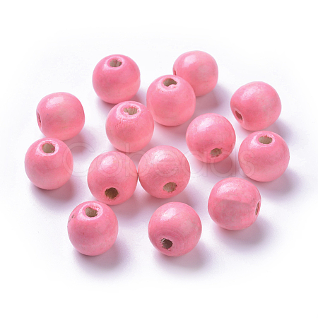 Dyed Natural Wood Beads WOOD-Q006-20mm-07-LF-1