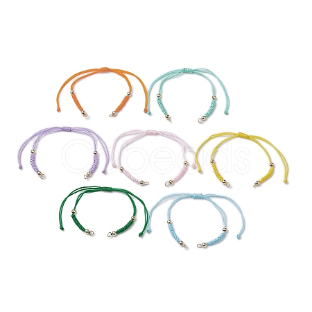 7 Colors Braided Nylon Cord Sets for DIY Bracelet Making AJEW-JB01240-1
