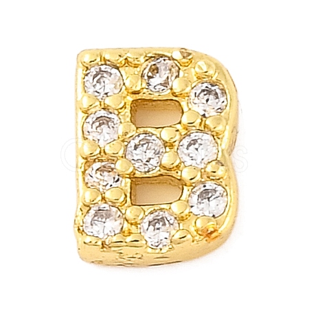 Rack Plating Brass Micro Pave Cubic Zirconia Cabochons KK-F874-04G-B-1