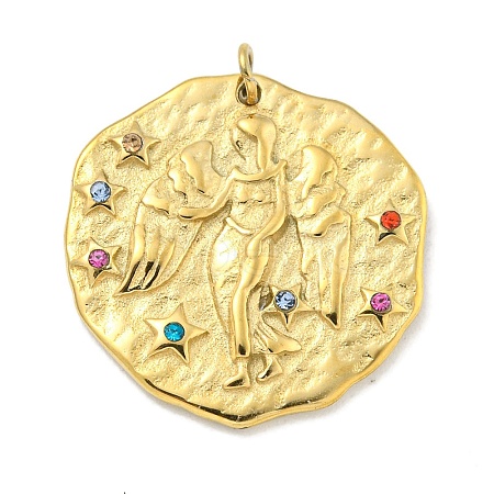 Real 18K Gold Plated PVD Vacuum Plating 304 Stainless Steel Pendants STAS-L278-003G-06-1