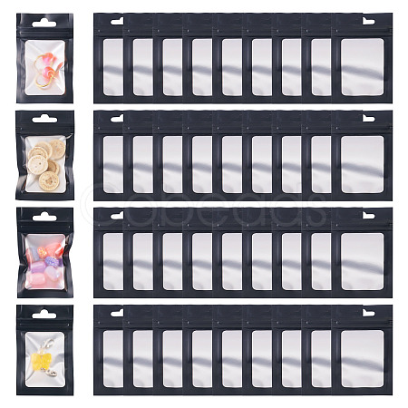 160Pcs Plastic Yin-yang Resealable Bags with Visible Window ABAG-TA0001-94A-1