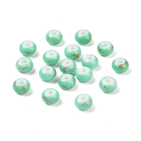 Opaque Spray Painted Glass Beads X1-GLAA-G118-01I-1