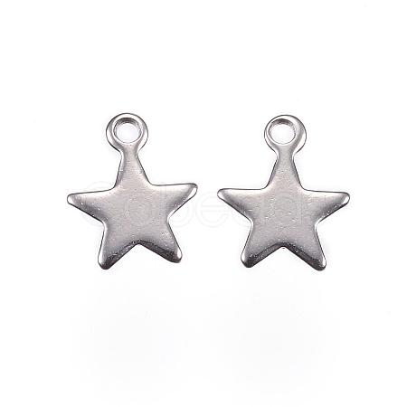 Tarnish Resistant 201 Stainless Steel Charms STAS-F039-04A-P-1