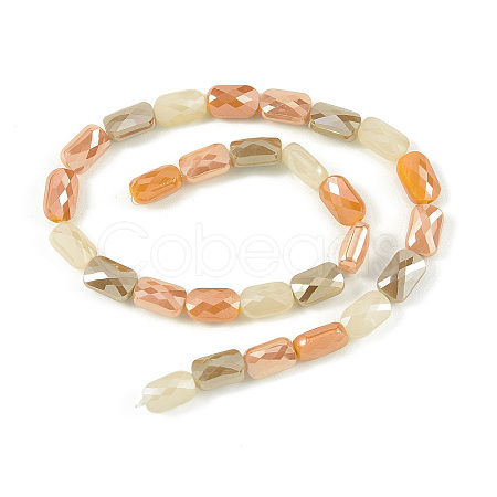 2 Strands Electroplate Glass Beads Strands EGLA-YW0005-63C-1