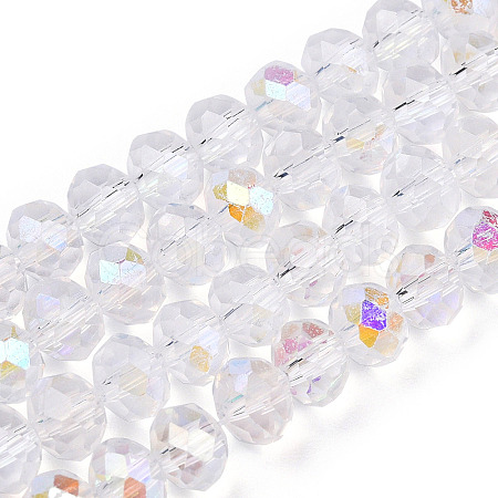 Electroplate Glass Beads Strands EGLA-A034-T6mm-B33-1