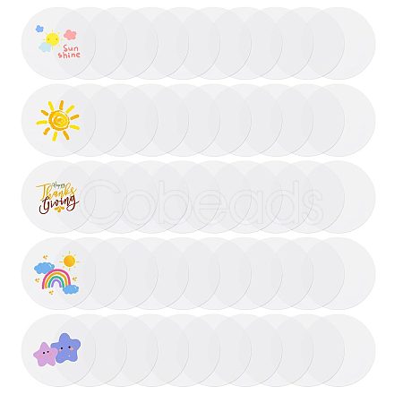 50Pcs Acrylic Sheets AJEW-GL0003-42-1