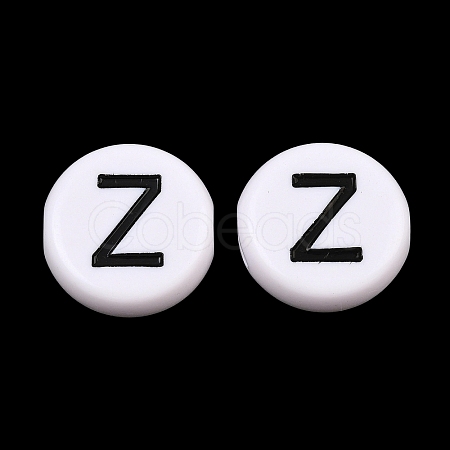 Opaque White Acrylic European Beads AC-CBA3BDD-01Z-1