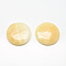 Natural Topaz Jade Cabochons, Flat Round, 45x8.5mm