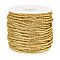 BENECREAT Polyester Cord, Twist, Gold, Cord: 3mm in diameter, about 19.14 Yards(17.5m)/roll