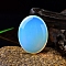 Opalite Oval Palm Stone Massager, Worry Stone for Anxiety Therapy, 45x35x15mm