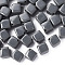 Opaque Acrylic Beads, Cube, Gray, 13x14.5x14.5mm, Hole: 2mm