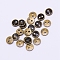 Alloy Mini Buttons, 2-Hole, Flat Round, Cadmium Free & Lead Free, Antique Bronze, 4x1.5mm, Hole: 0.8mm