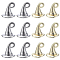 SUNNYCLUE 40Pcs 2 Colors Alloy Pendants, Long-Lasting Plated, Hat, Platinum & Light Gold, 12x11mm, Hole: 1.8mm, 20pcs/color