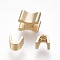 Clothing Accessories, Brass Zipper Repair Down Zipper Stopper and Plug, Light Gold, 4x4.5x2mm, 4x6.5x5mm, 3pcs/set