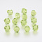 Imitation Austrian Crystal Beads, Grade AAA, K9 Glass, Faceted, Bicone, Yellow Green, 10x9~10mm, Hole: 0.9~1.6mm