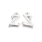 Silver Color Plated Alloy Letter Pendants, Rack Plating, Cadmium Free & Lead Free, Letter.Z, 13x10x2mm, Hole: 1.5mm