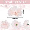 12Pcs Cloth Artificial Flower Head AJEW-SC0031-58B-2