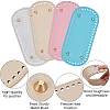 4Pcs 4 Colors PU Leather Oval Bottom FIND-CL0001-79A-7