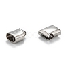 Tarnish Resistant 316 Surgical Stainless Steel Magnetic Clasps with Glue-in Ends STAS-F269-01P-3