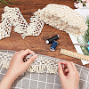 Flat Cotton Tassel Ribbons OCOR-WH0090-016-3