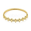 Brass Micro Pave Clear Cubic Zirconia Hinged Bangles for Women BJEW-S168-05G-3
