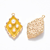 Brass Enamel Pendants KK-T049-055G-05-NF-2