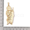 Brass Clear Cubic Zirconia Pendants KK-Z050-03G-05-3