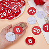 1 Set Round ABS Plastic Number Brooches Sets JEWB-OC0001-02B-3