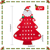 Christmas Tree Felt Fabric Pendant Decorations with Advent Calendar DIY-WH0032-26-2
