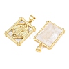 Brass Shell Pendants CU-CBA9482-05G-06-2
