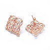Alloy Stud Earring Findings PALLOY-F255-08MRG-2