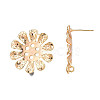 Brass Stud Earring Findings KK-N232-333LG-3