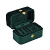Mini Rectangle Velvet Ring Storage Boxes with Snap Buttons CON-Z009-02-3