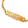 Constellation 202 Stainless Steel Figaro Chain Link Bracelets for Women Men AJEW-U006-01L-2
