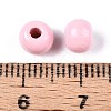 Spray Painted Round Natural Schima Wood Beads WOOD-A018-6mm-05-3