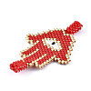 Handmade Seed Beads Links Connectors SEED-I012-07A-2