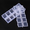 Cuboid Plastic Bead Containers X-CON-N007-02-5