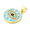 Real 18K Gold Plated Brass Clear Cubic Zirconia Pendants KK-A198-11G-02-2