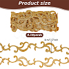 3.8M Ethnic Style Iron on/Sew on Embroidery Flower Polyester Lace Trim Ribbon OCOR-WH0070-121A-2