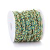 Handmade Brass Enamel Link Chains CHC-I035-13G-03-4