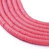 Flat Round Handmade Polymer Clay Beads CLAY-R067-8.0mm-25-4