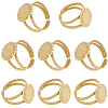 8Pcs 304 Stainless Steel Open Cuff Ring Settings RJEW-BBC0001-25-7